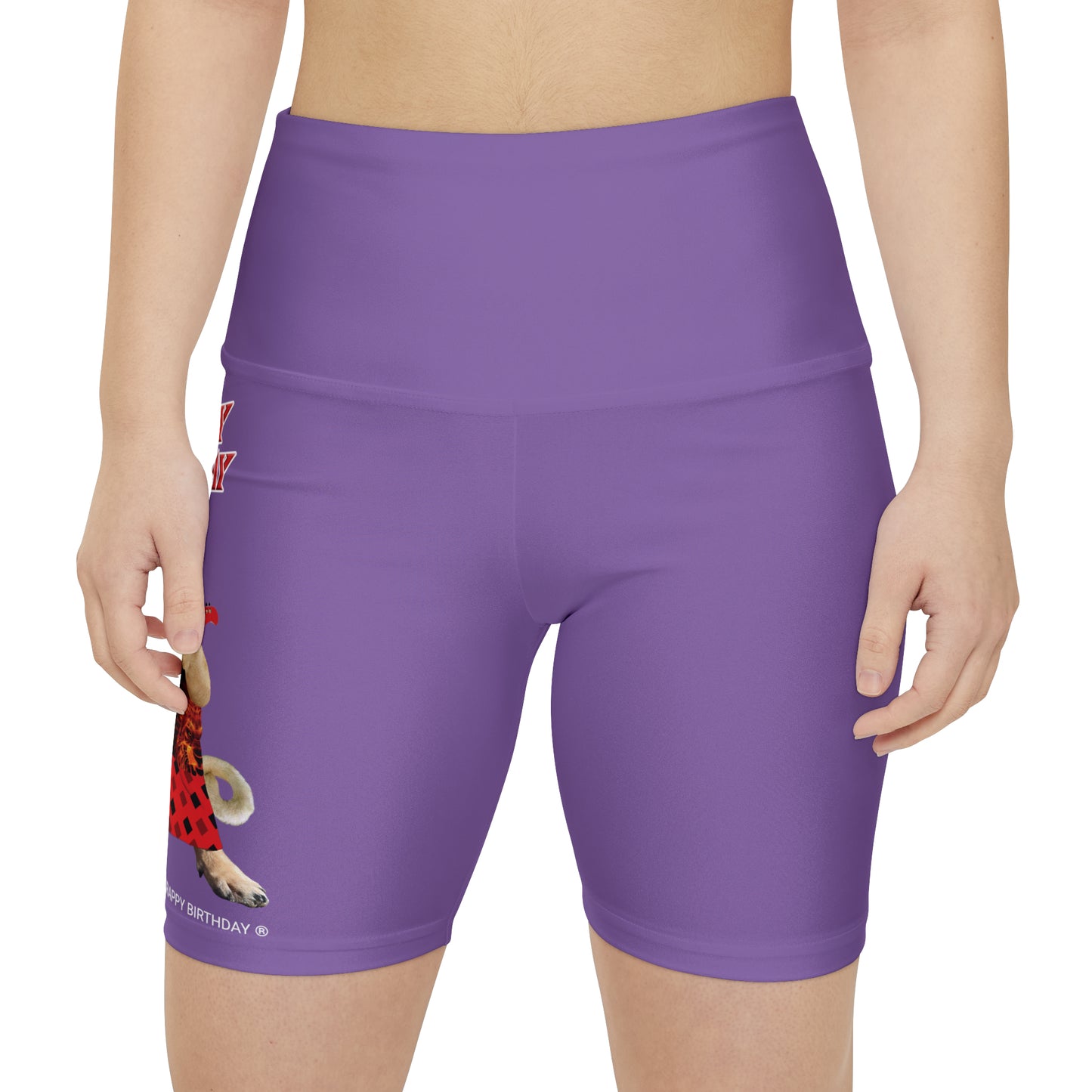 Crappy Birthday II Women's Workout Shorts - Light Purple