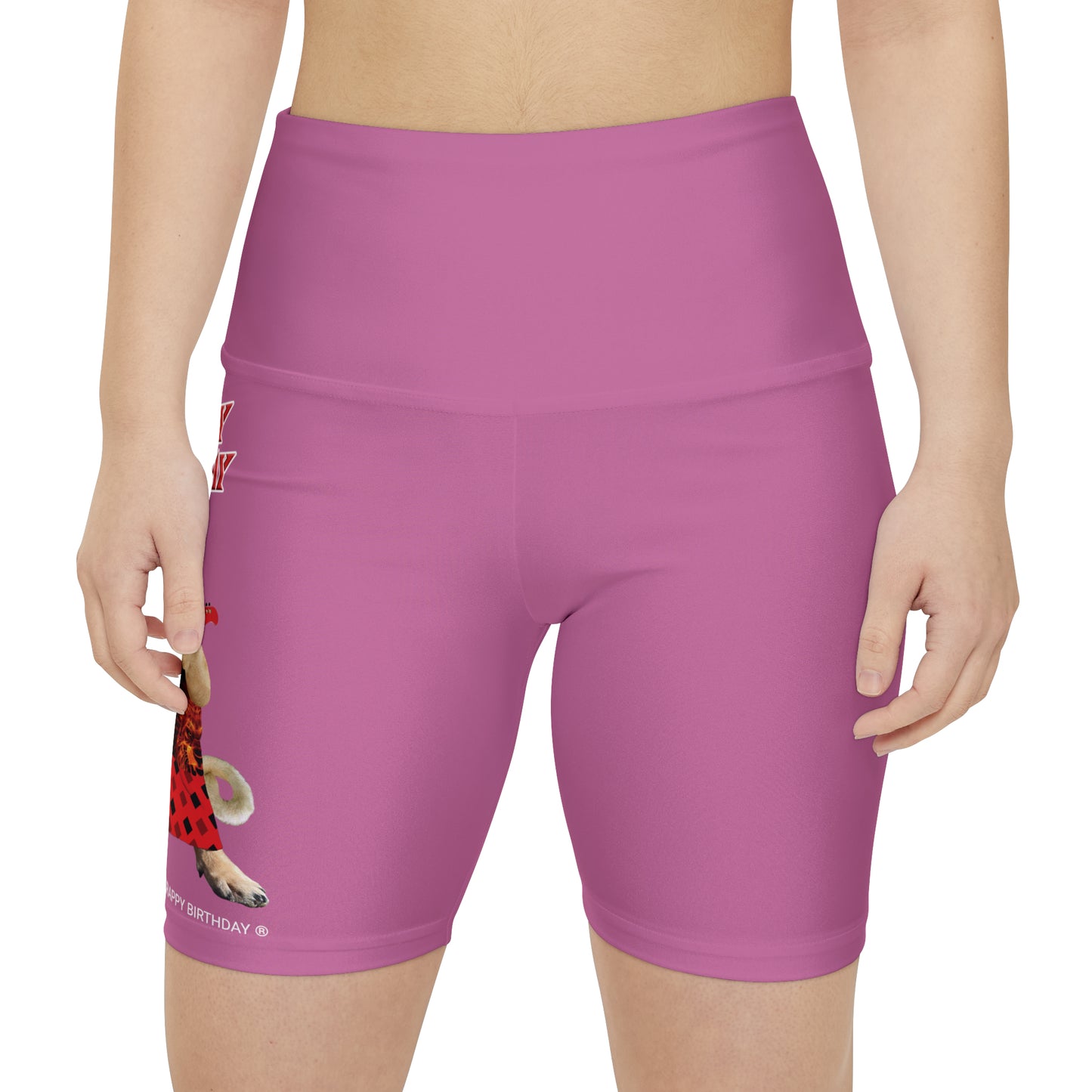 Crappy Birthday II Women's Workout Shorts - Light Pink