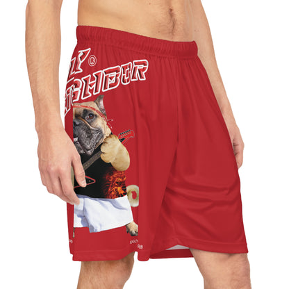 Ugly Neighbor BougieBooty Baller Shorts - Dark Red