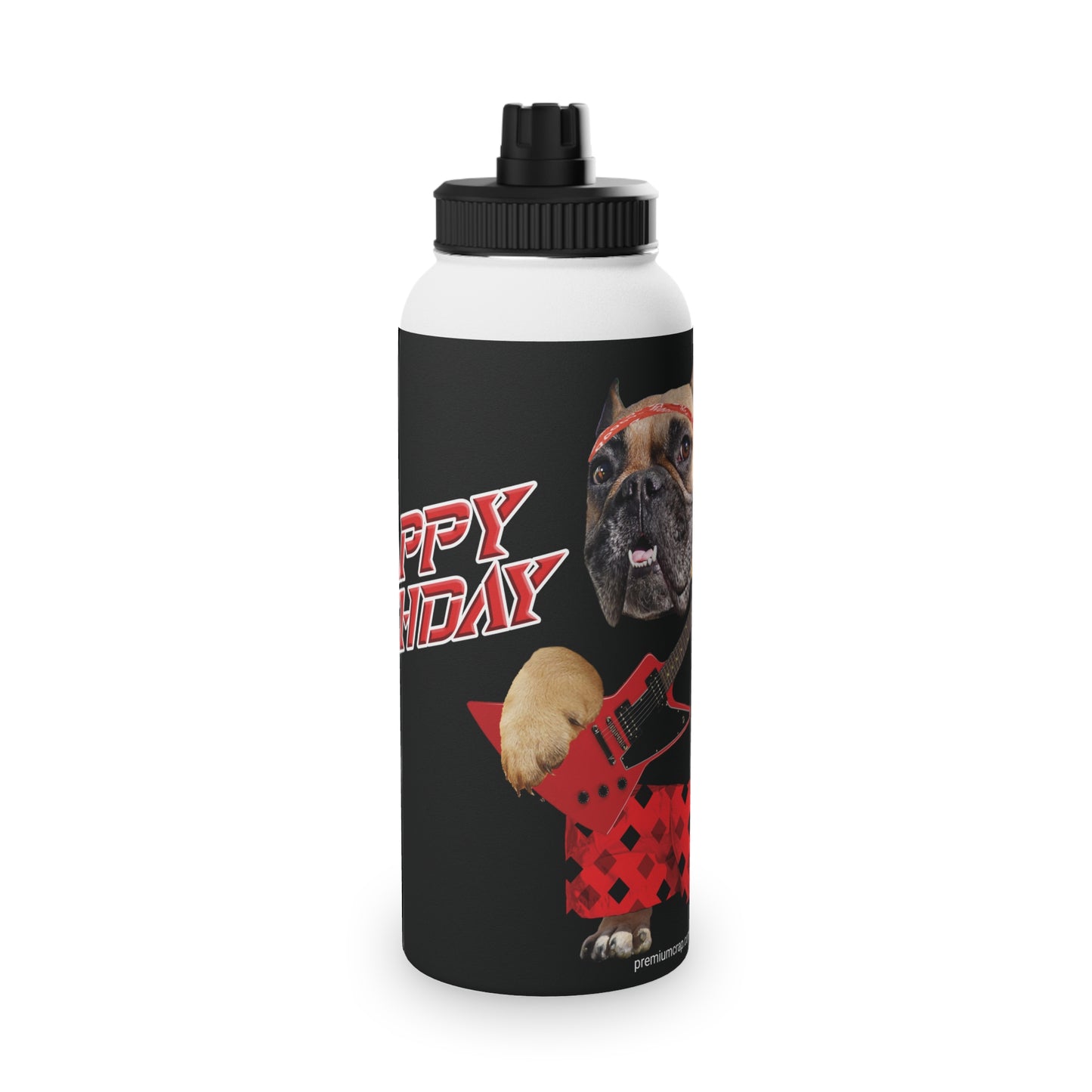 Crappy Birthday II Stainless Steel Water Bottle, Sports Lid