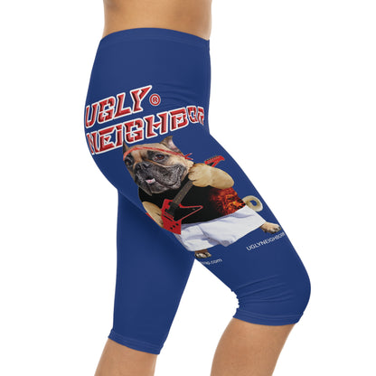 Ugly Neighbor Capri-Cious Leggings - Dark Blue