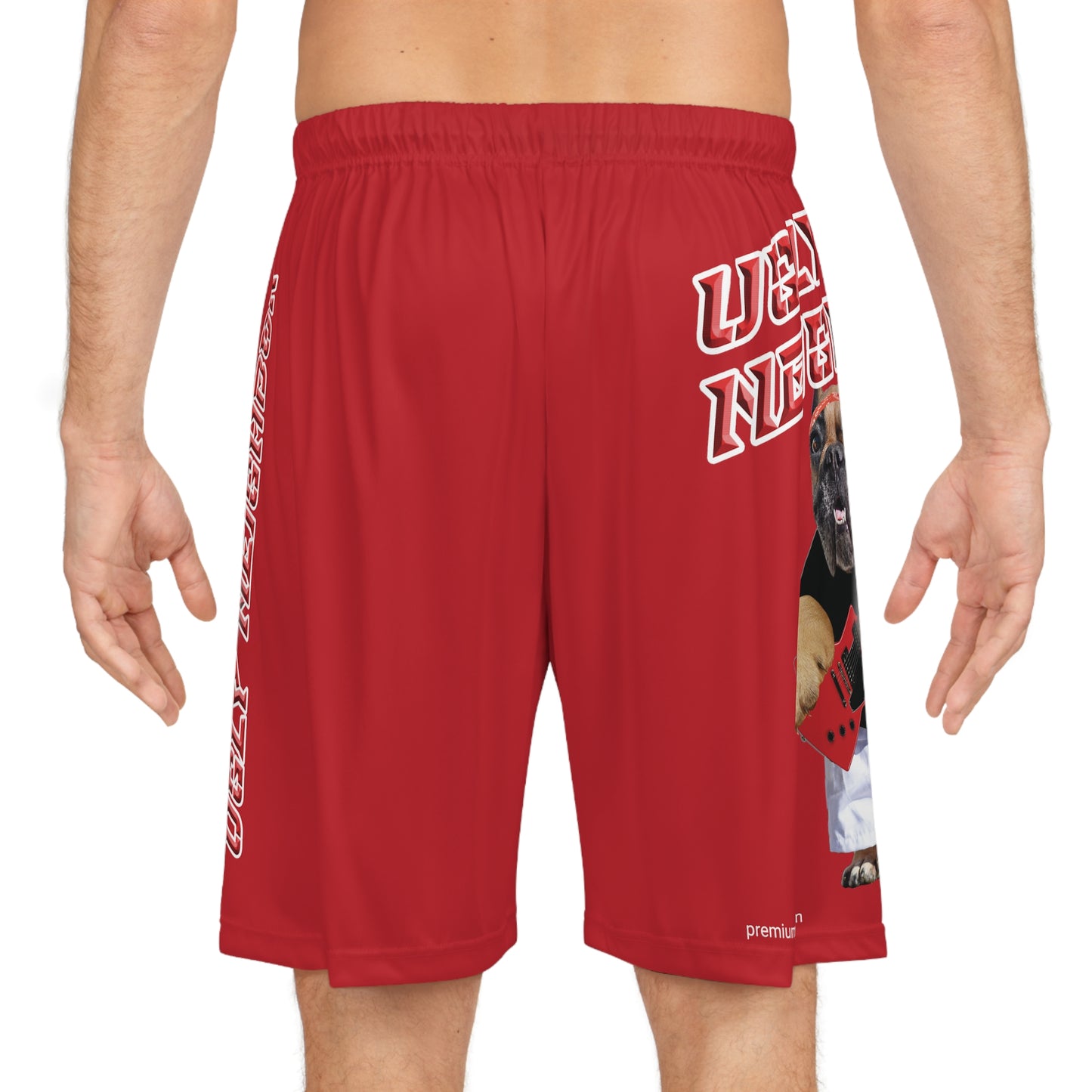 Ugly Neighbor BougieBooty Baller Shorts - Dark Red