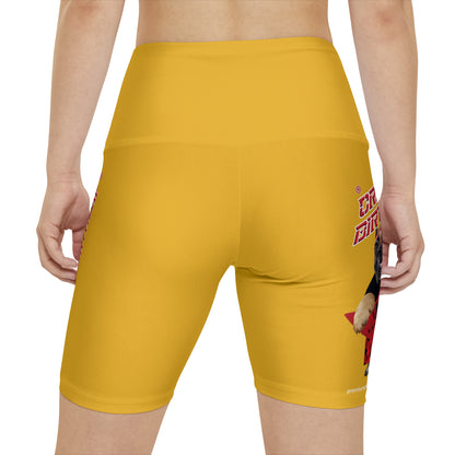 Crappy Birthday II Women's Workout Shorts - Yellow