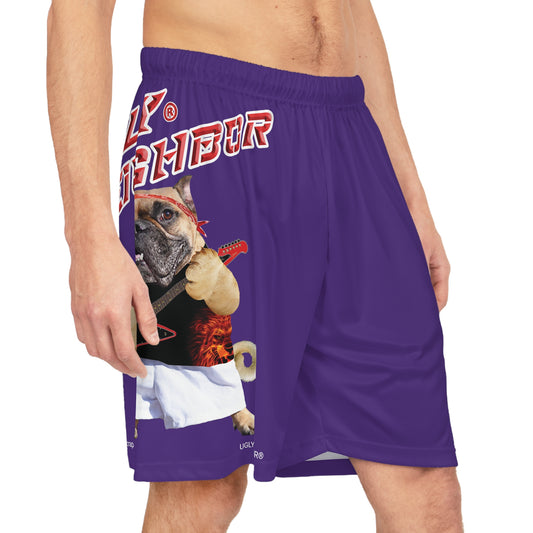 Ugly Neighbor BougieBooty Baller Shorts - Purple