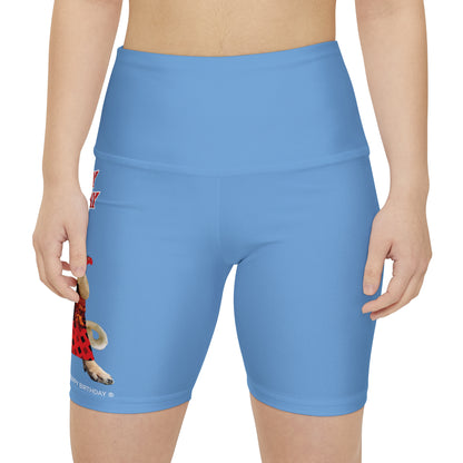 Crappy Birthday II Women's Workout Shorts - Light Blue