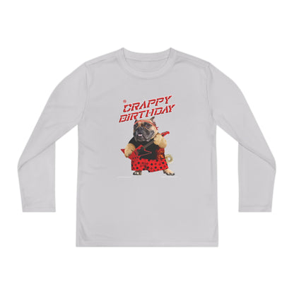 Crappy Birthday II Youth Long Sleeve Competitor Tee