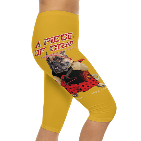 A Piece Of Crap II Women’s Capri Leggings - Yellow
