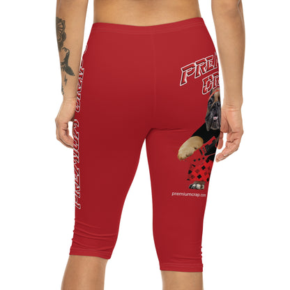 Premium Crap II Women’s Capri Leggings - Dark Red