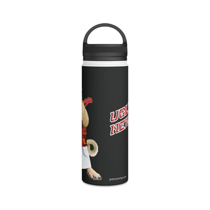 Ugly Neighbor Stainless Steel Water Bottle, Handle Lid