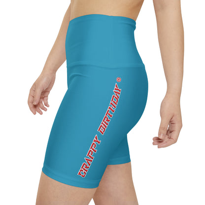 Crappy Birthday II Women's Workout Shorts - Turquoise