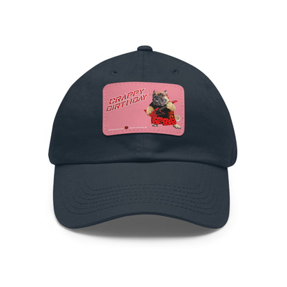 Crappy Birthday II Dad Hat with Leather Patch (Rectangle)