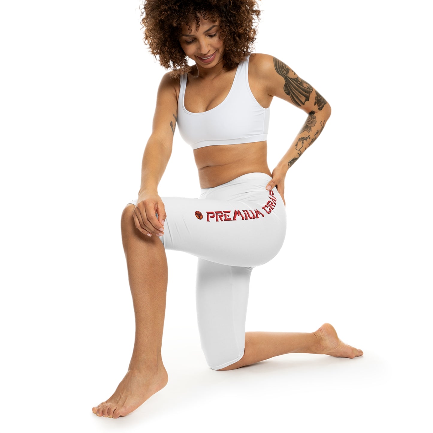 Premium Crap Capri-Cious Leggings - White