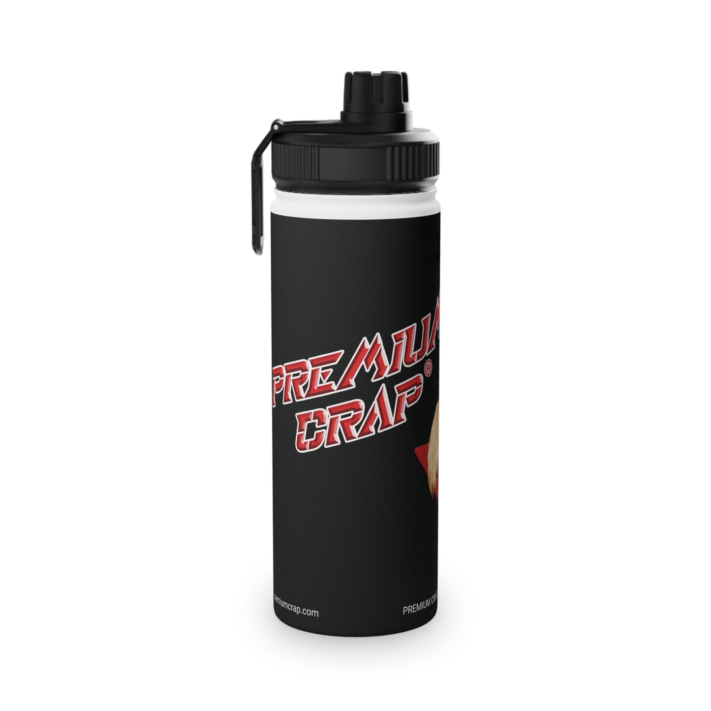 Premium Crap II Stainless Steel Water Bottle, Sports Lid