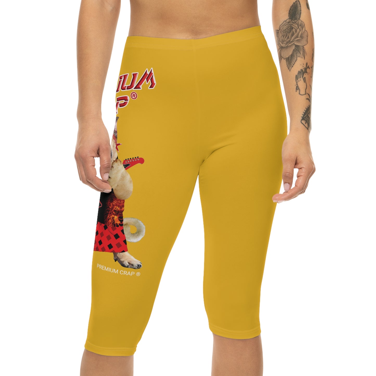 Premium Crap II Women’s Capri Leggings - Yellow