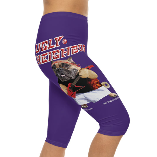 Ugly Neighbor Capri-Cious Leggings - Purple