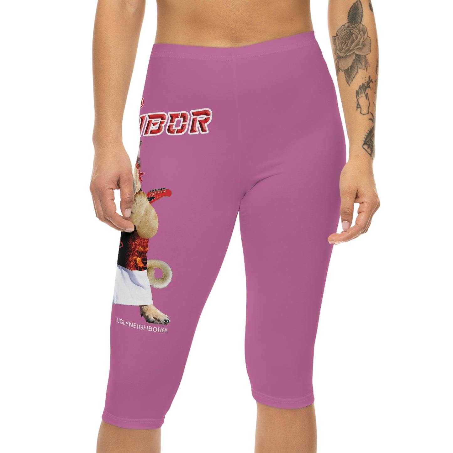 Ugly Neighbor Capri-Cious Leggings - Light Pink