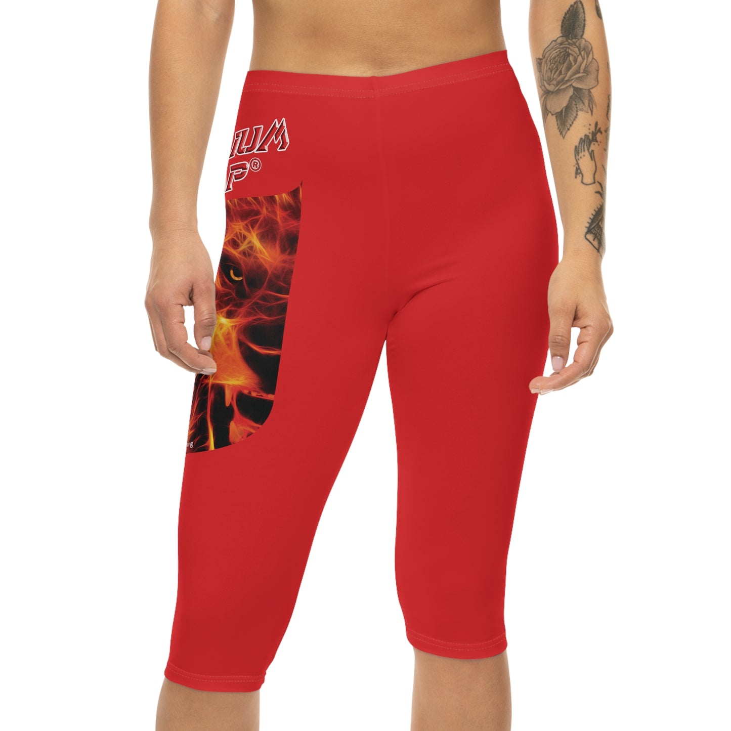 Premium Crap Capri-Cious Leggings - Red