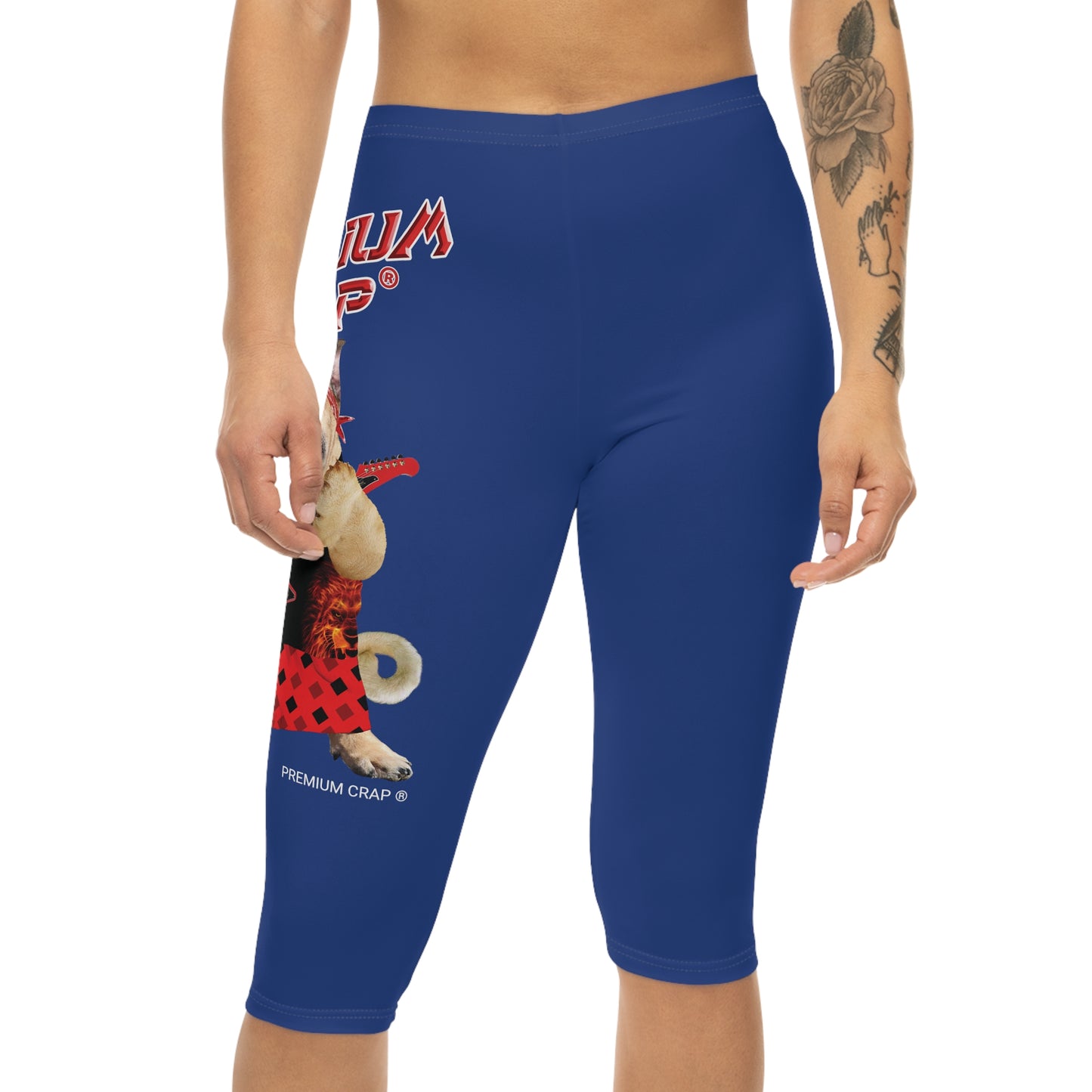 Premium Crap II Women’s Capri Leggings - Dark Blue