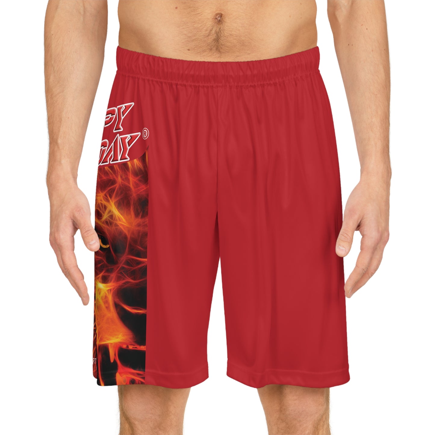 Crappy Birthday BougieBooty Baller Shorts - Dark Red