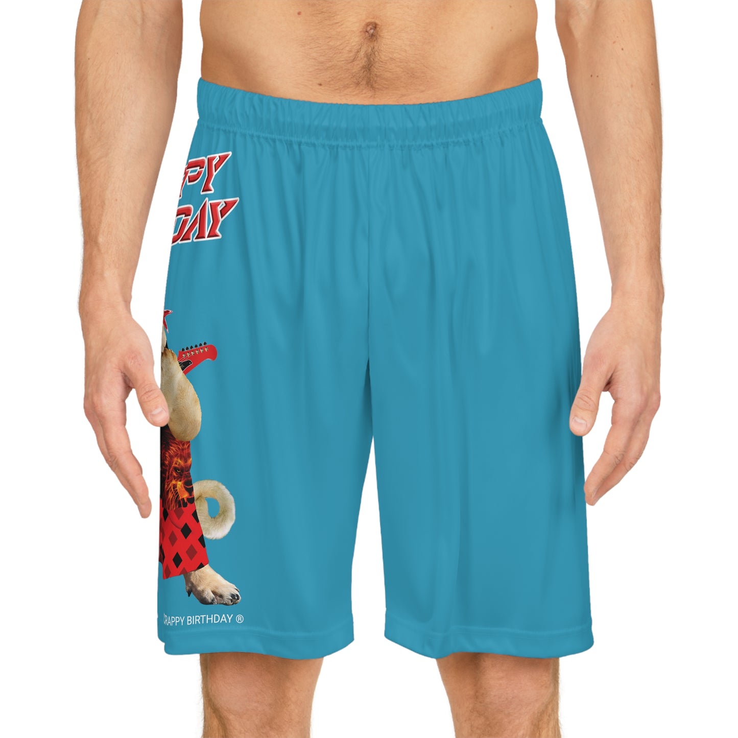 Crappy Birthday II Basketball Shorts - Turquoise