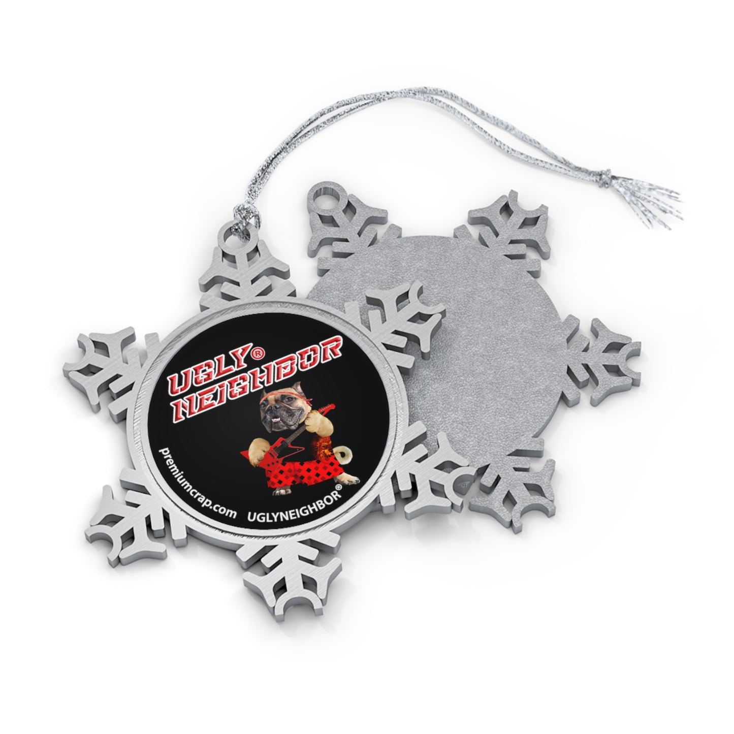 Ugly Neighbor II Pewter Snowflake Ornament