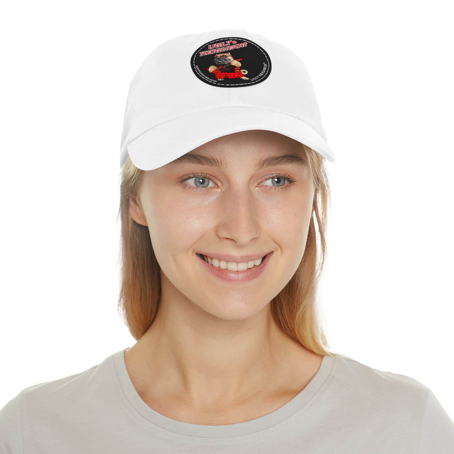 Ugly Neighbor II Dad Hat with Leather Patch (Round)