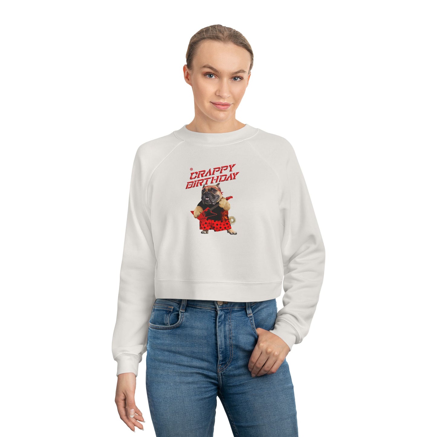 Crappy Birthday Women's Cropped Fleece Pullover