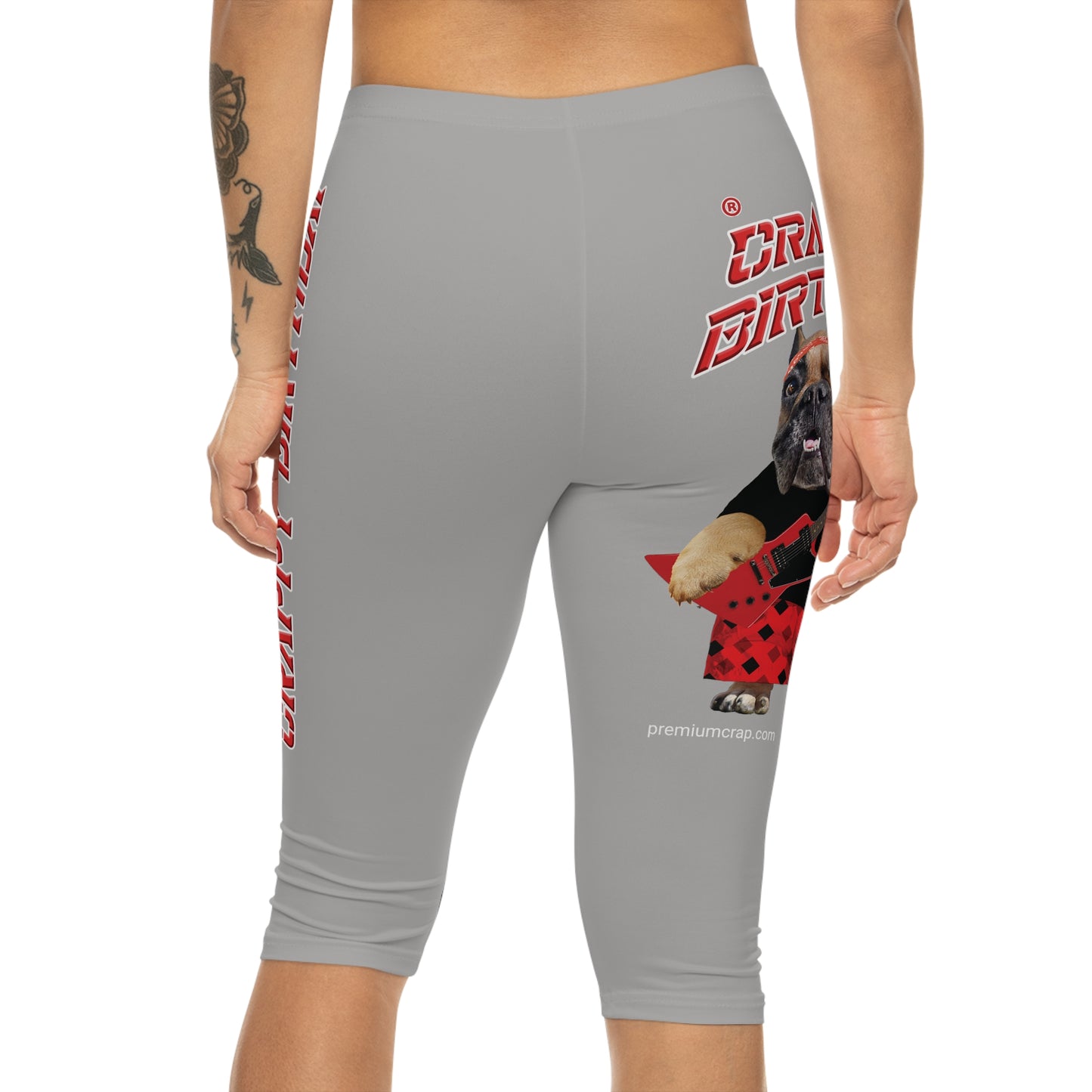 Crappy Birthday II Women’s Capri Leggings - Light Grey