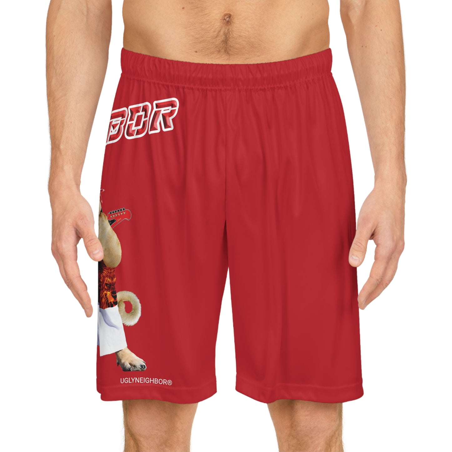 Ugly Neighbor BougieBooty Baller Shorts - Dark Red