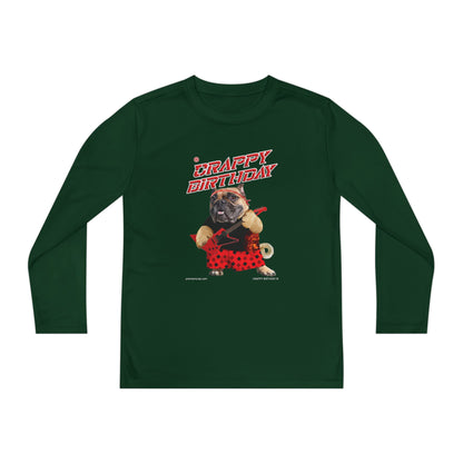 Crappy Birthday II Youth Long Sleeve Competitor Tee