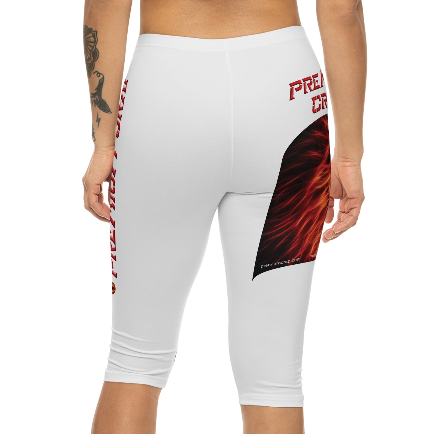 Premium Crap Capri-Cious Leggings - White