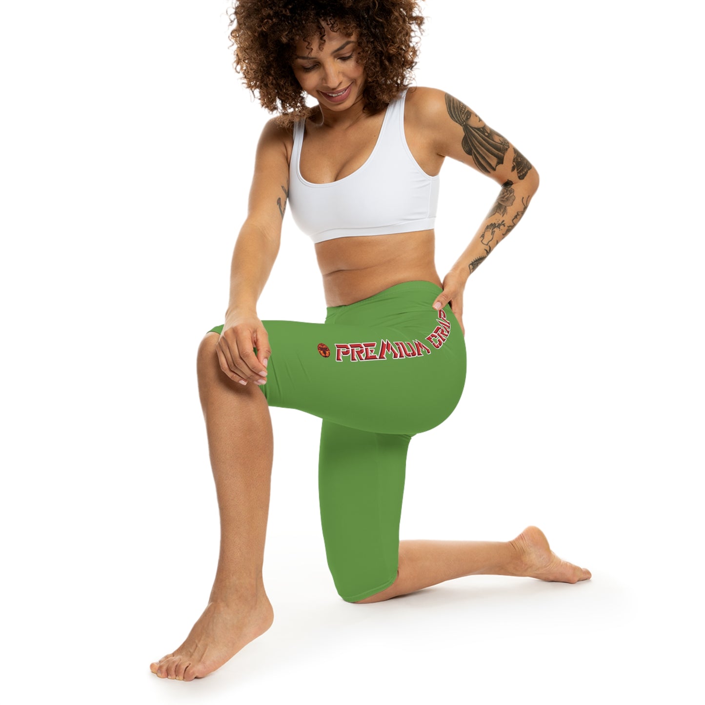 Premium Crap Capri-Cious Leggings - Green