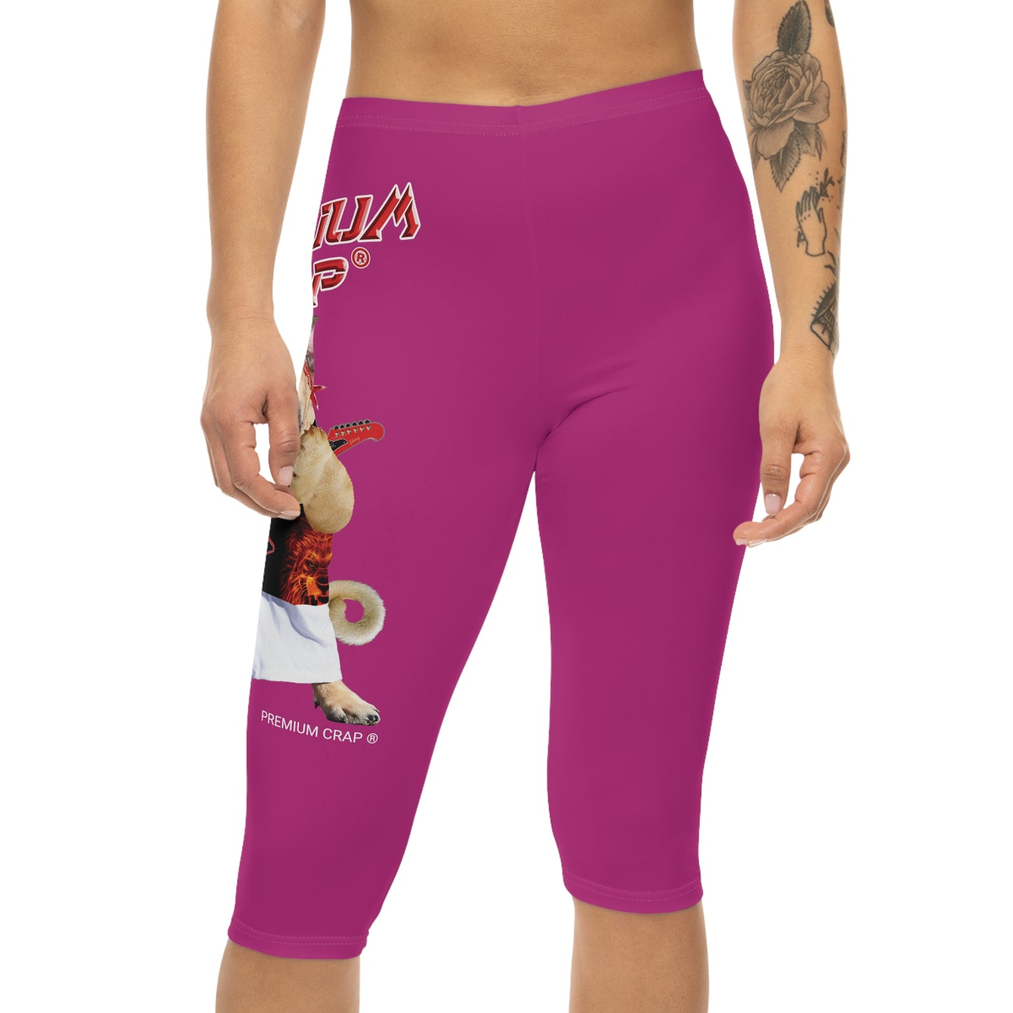 Premium Crap Women’s Capri Leggings - Pink