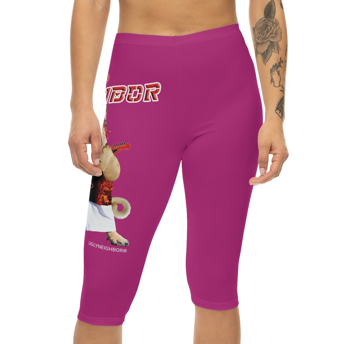 Ugly Neighbor Capri-Cious Leggings - Pink