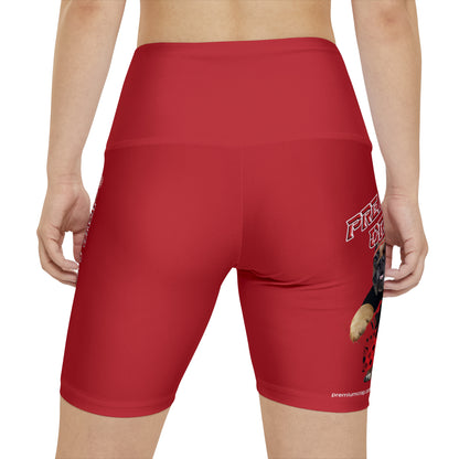 Premium Crap II Women's Workout Shorts  - Dark Red