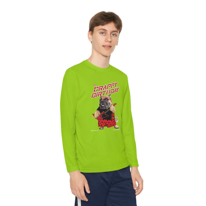 Crappy Birthday II Youth Long Sleeve Competitor Tee