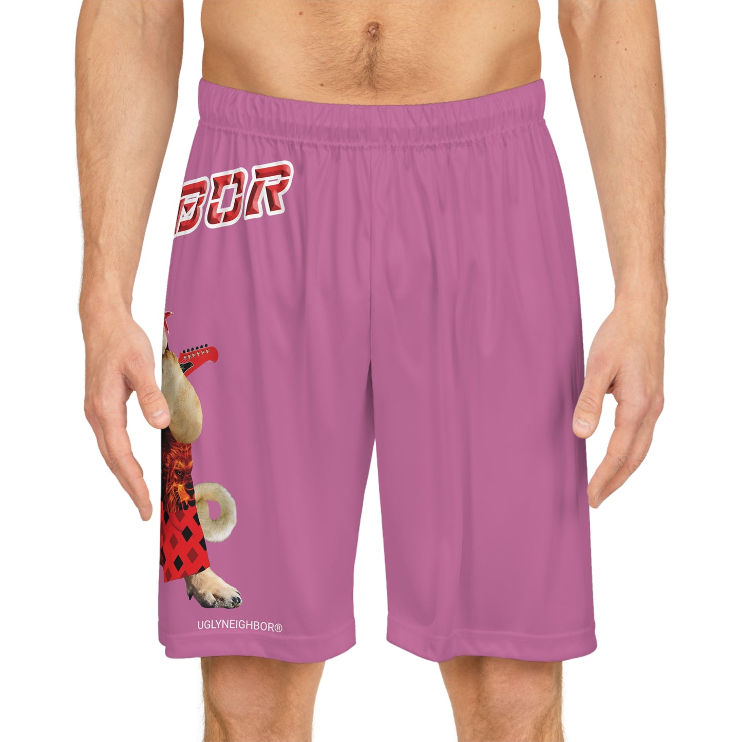 Ugly Neighbor II Basketball Shorts - Light Pink
