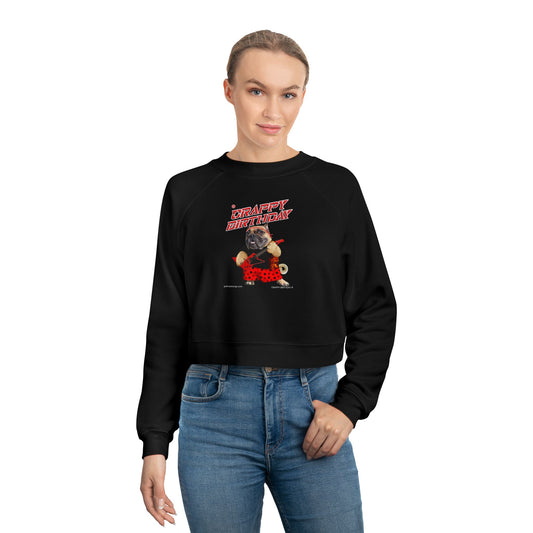 Crappy Birthday Women's Cropped Fleece Pullover