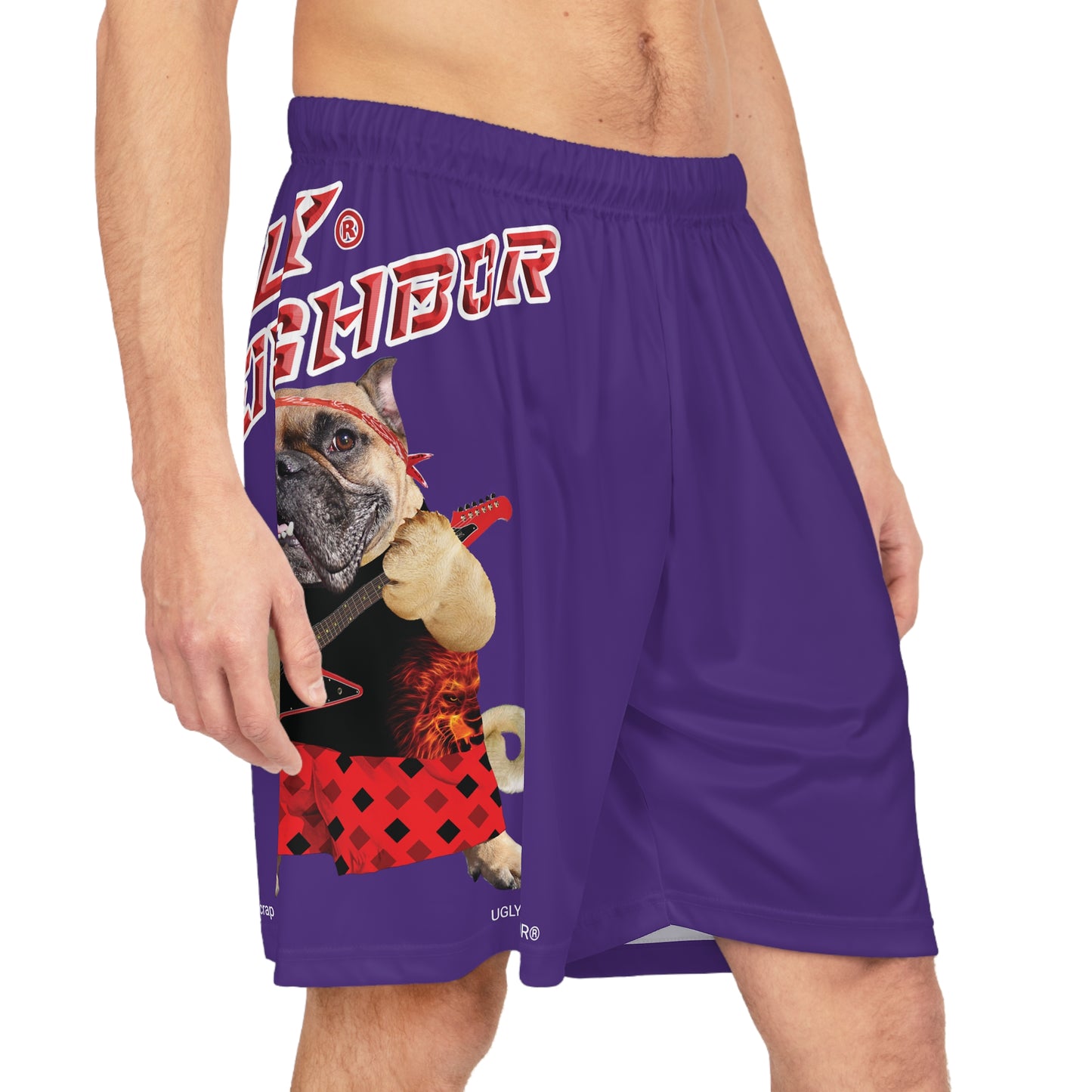 Ugly Neighbor II Basketball Shorts - Purple