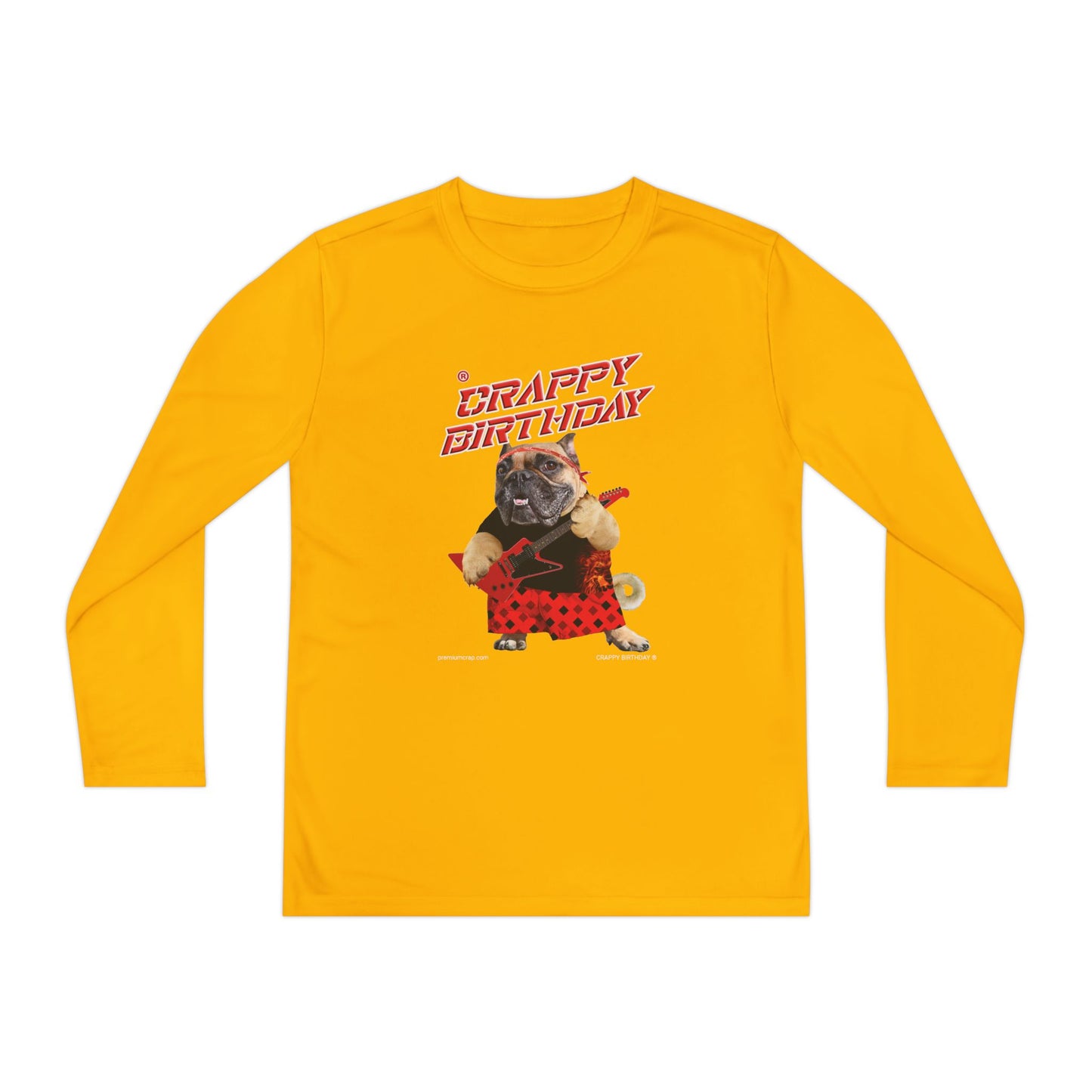 Crappy Birthday II Youth Long Sleeve Competitor Tee
