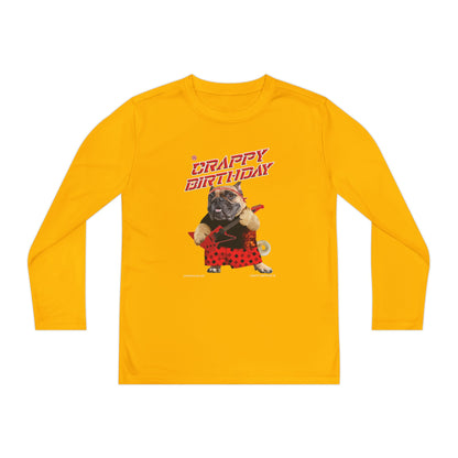 Crappy Birthday II Youth Long Sleeve Competitor Tee