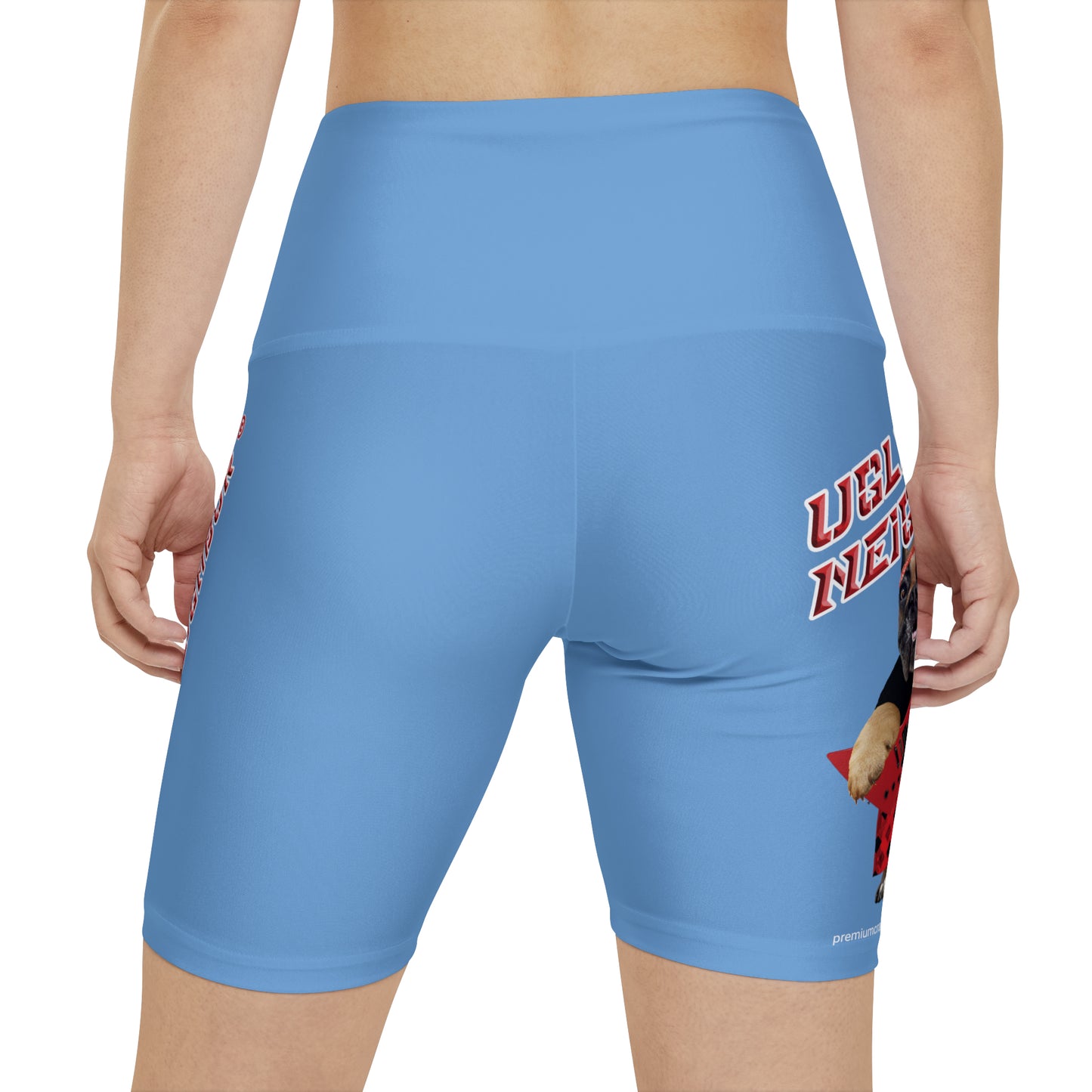 Ugly Neighbor II Women's Workout Shorts - Light Blue