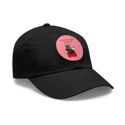 Premium Crap II Dad Hat with Leather Patch (Round)