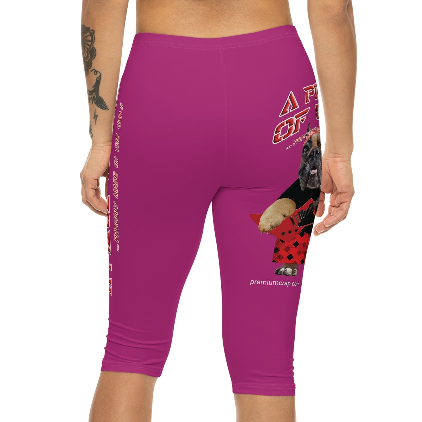 A Piece Of Crap II Women’s Capri Leggings - Pink