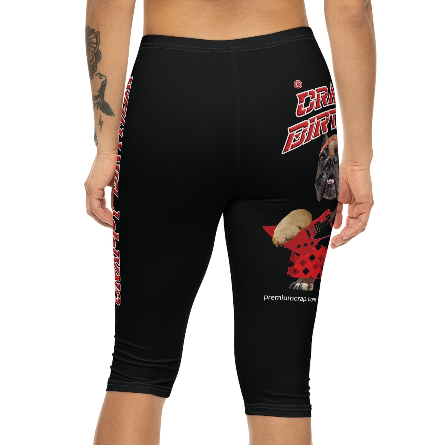 Crappy Birthday II Women’s Capri Leggings - Black