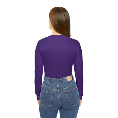 Premium Crap Women's Long Sleeve V-neck Shirt - Purple