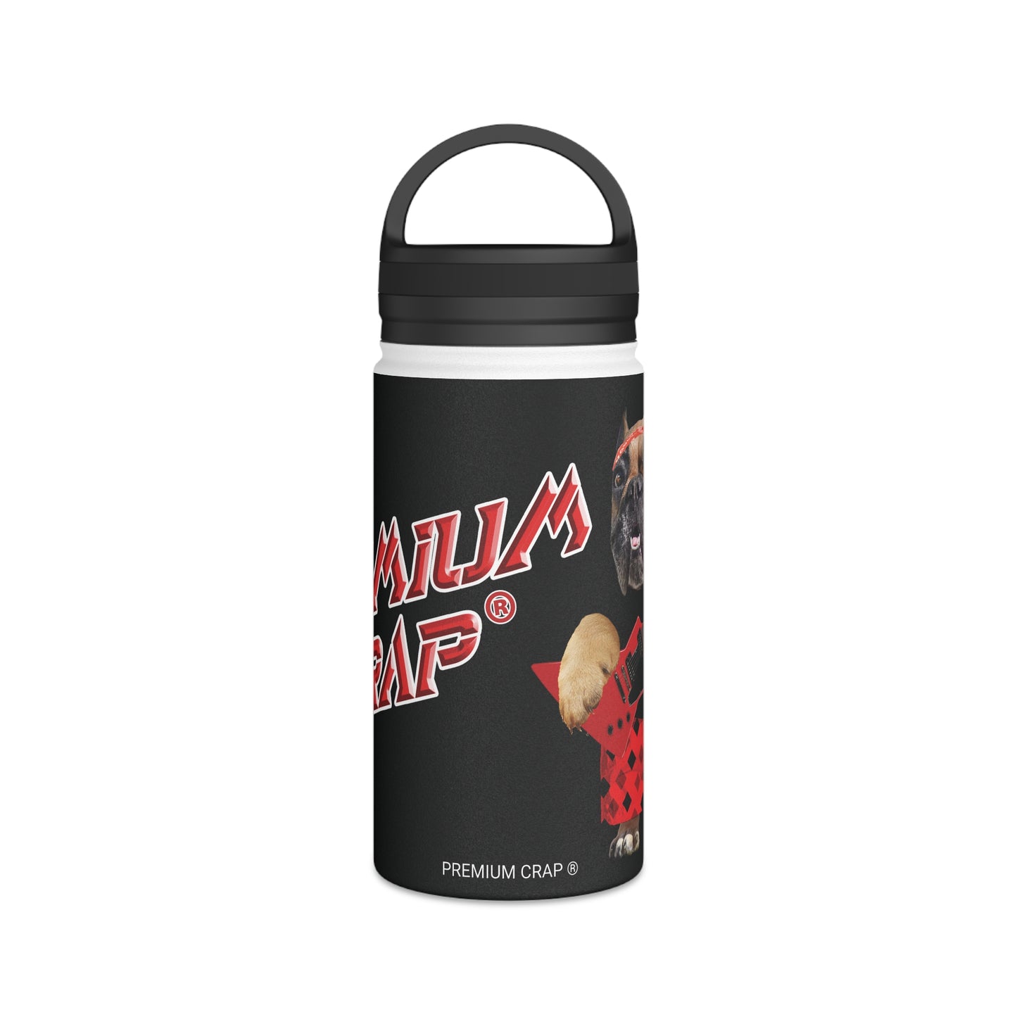 Premium Crap II Stainless Steel Water Bottle, Handle Lid