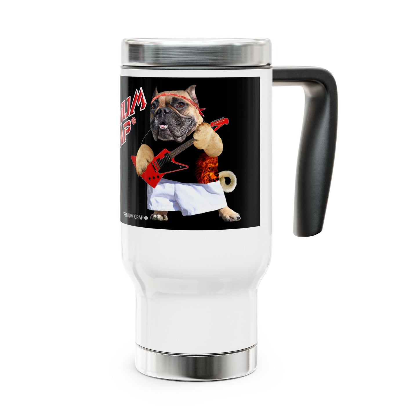 Premium Crap Stainless Steel Travel Mug with Handle, 14oz