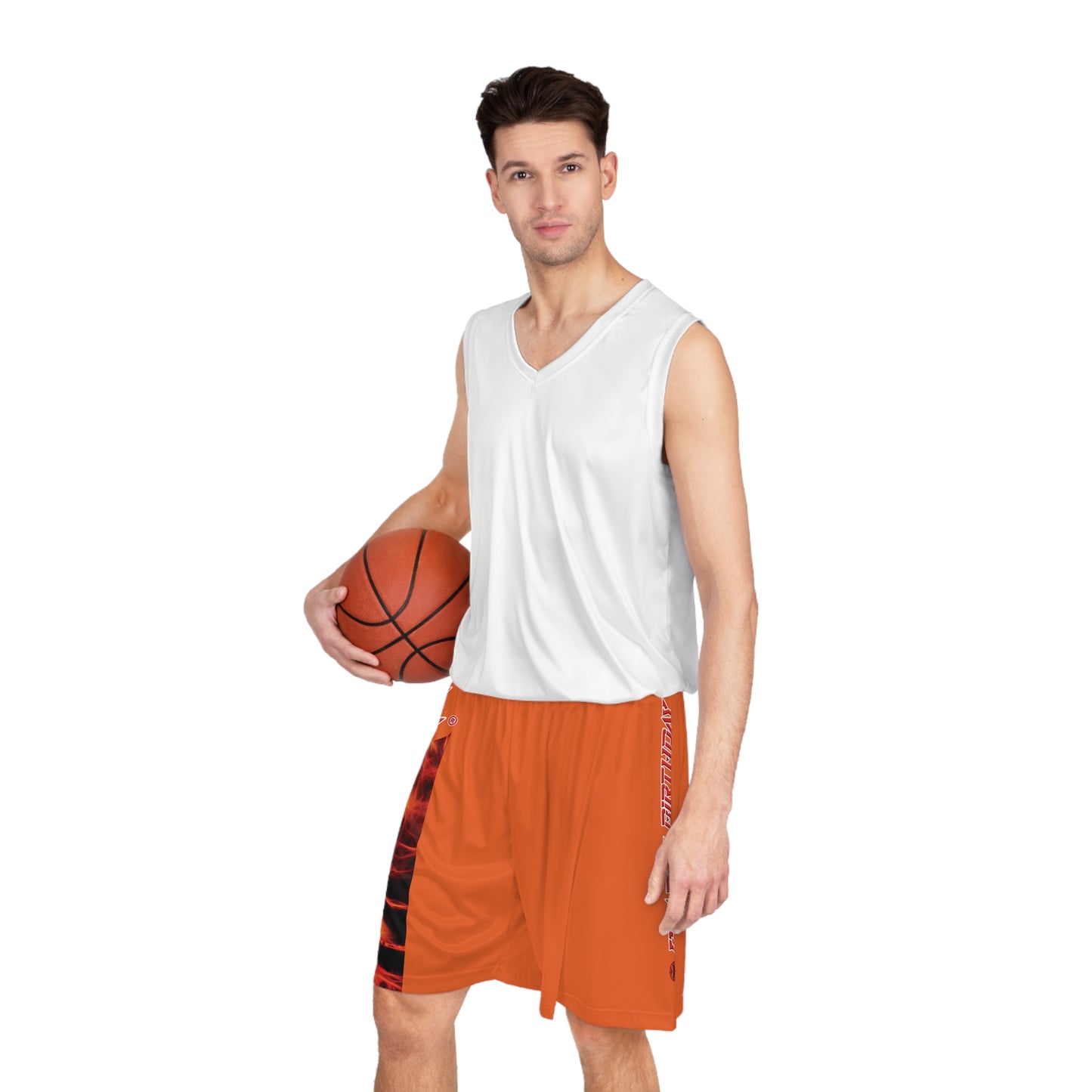 Crappy Birthday BougieBooty Baller Shorts - Orange