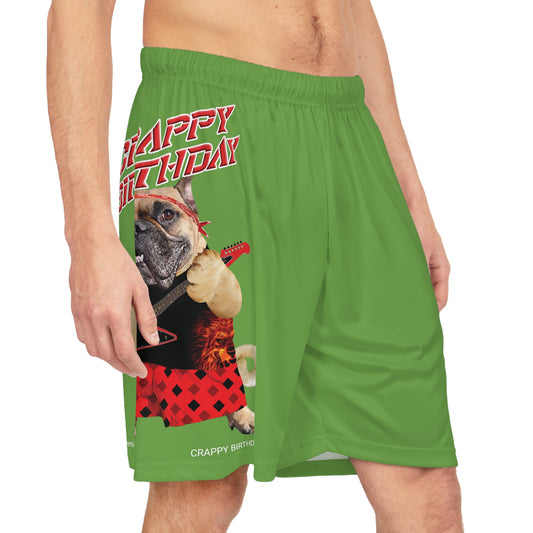 Crappy Birthday II Basketball Shorts - Green